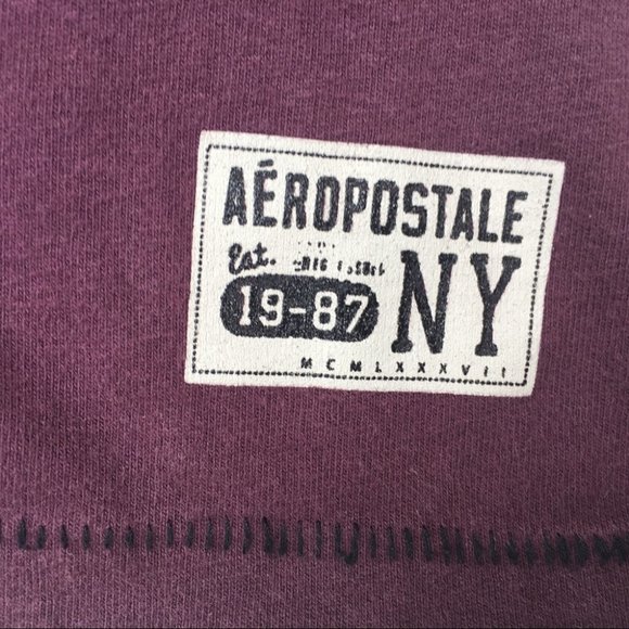 Men’s Dark Red Aeropostale Crew Neck T Shirt - Picture 4 of 5